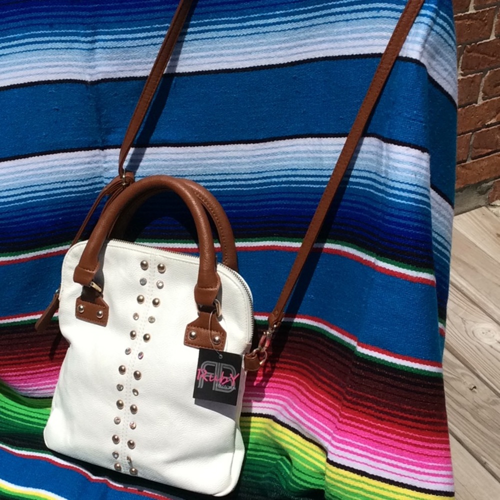 Brown n white bling purse
